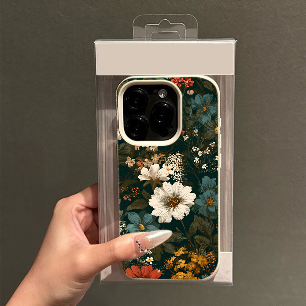 Vintage Floral Pattern Soft Case - Casing Telepon Vintage dengan Motif Bunga