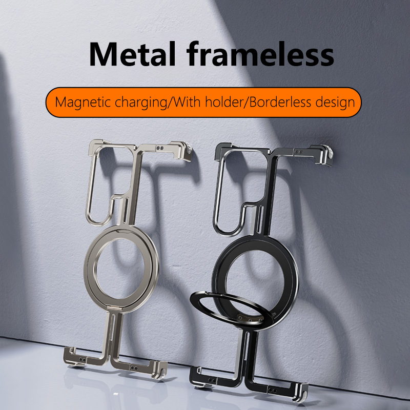 Metal Bumper Aluminum Frame Case - Casing ponsel pemegang magnetis tanpa bingkai
