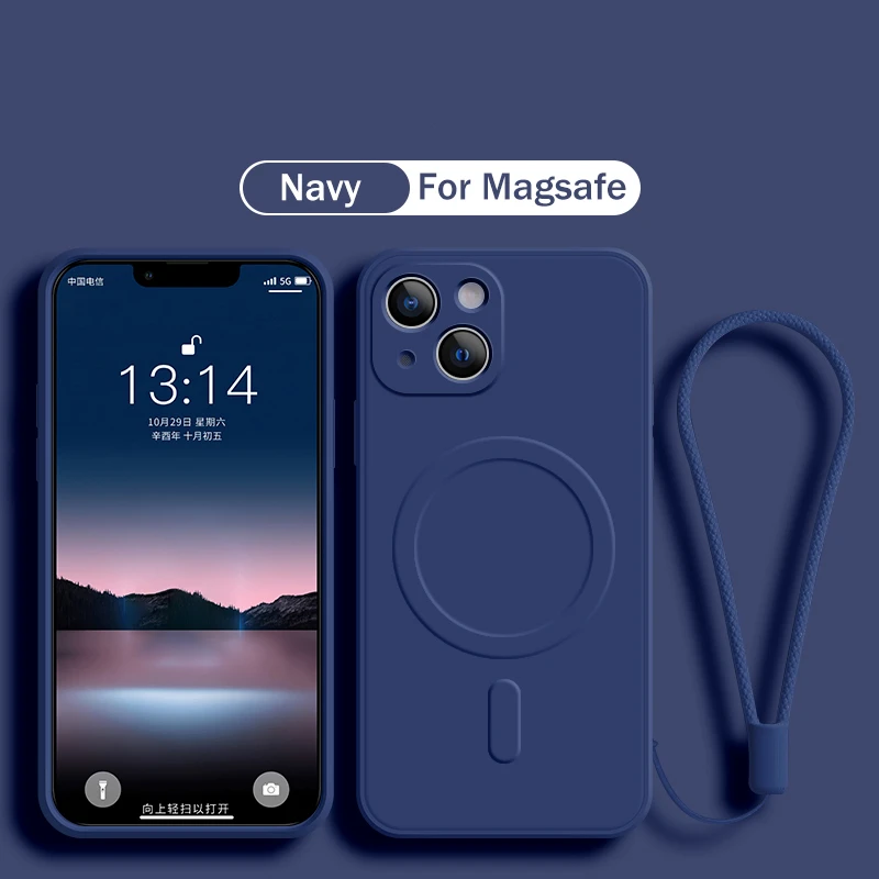 Liquid Silicone Magnetic Phone Case - Casing Ponsel Magnetik Silikon Cair dengan