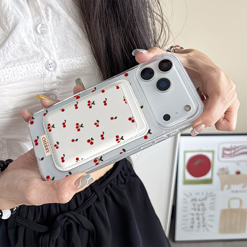 Casing Ponsel Magnetik Magsafe - Leather Wallet Card Holder Phone Cover ulasan dan harga