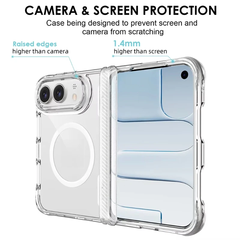 Casing ponsel magnetik keras P - Clear Shockproof Bumper Case ulasan dan harga